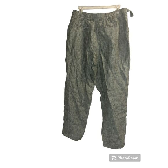 ✨Athleta Voyager Washable Linen Sz. 12  Olive Pants✨ - Picture 7 of 10